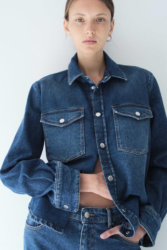 Acquaverde Chemise Topaze En Jean - Worn