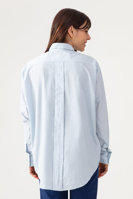 Acquaverde Chemise White Shirt - Sky Blue