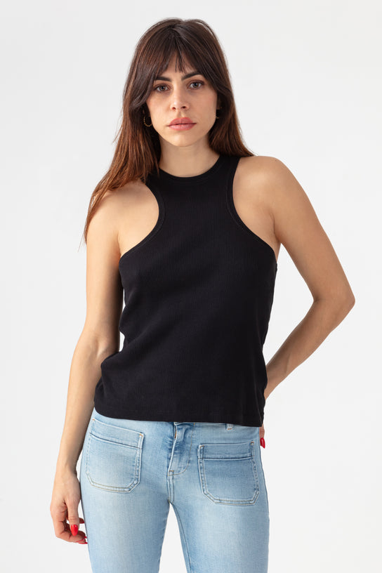 Acquaverde Débardeur En Coton Premium - Black