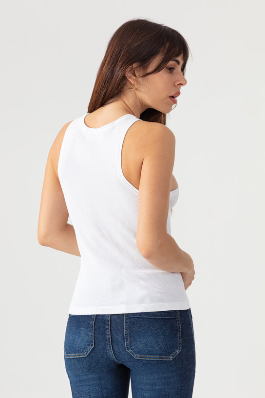 Acquaverde Débardeur En Coton Premium - White