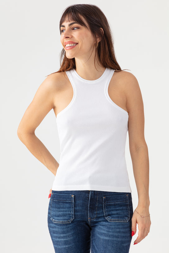 Acquaverde Débardeur en Coton Premium - White