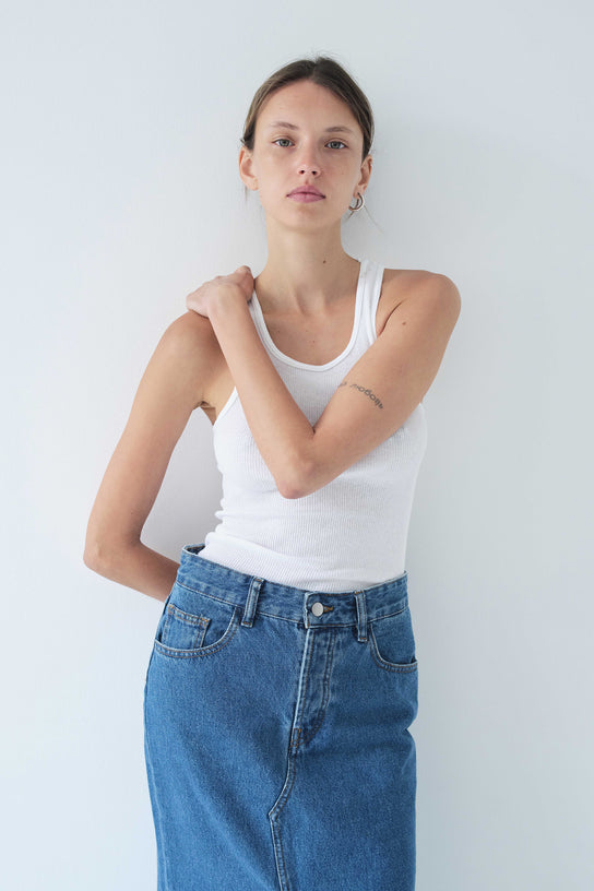 Acquaverde Jupe En Jean Harlow - Vintage Worn