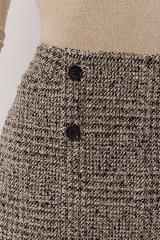 Acquaverde Jupe Lulla En Tweed à Carreaux