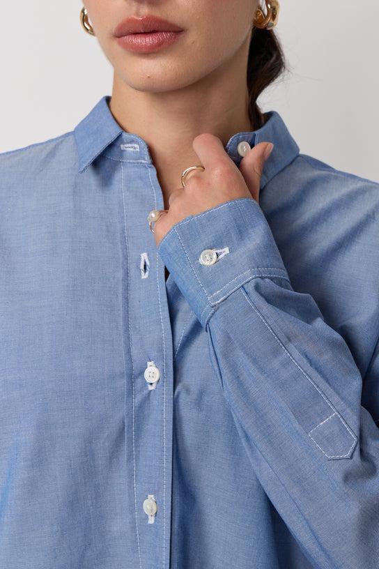 Acquaverde Nouvelle Chemise White Shirt - Indigo