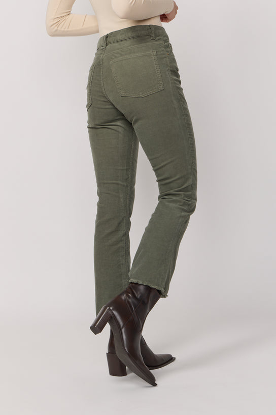 Acquaverde Pantalon Cara En Velours - Military Kaki
