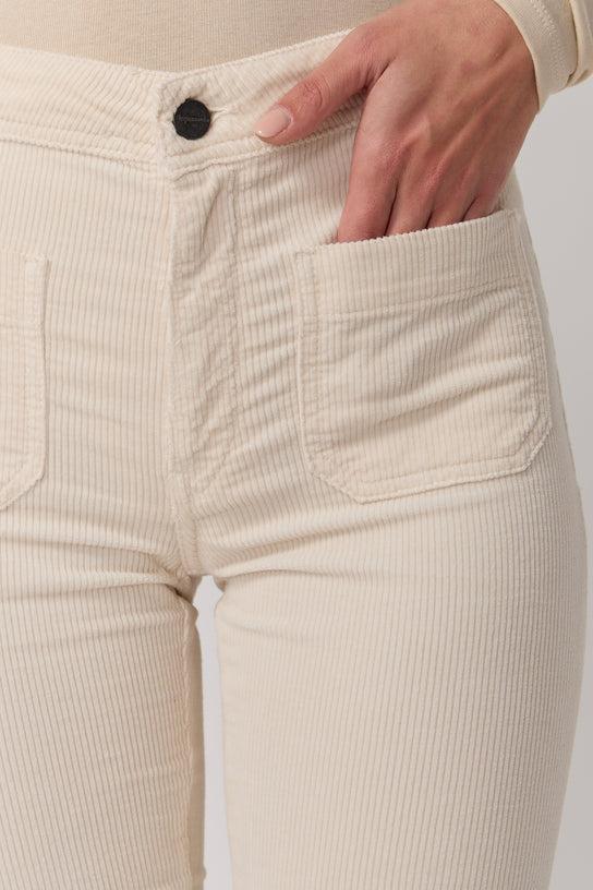 Acquaverde Pantalon Carlotta En Velours - Cream