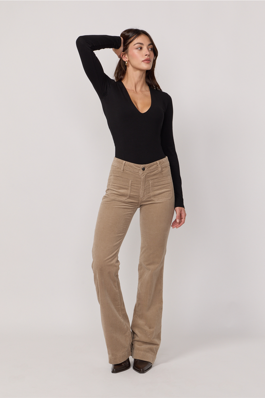 Acquaverde Pantalon Charlotte Velours - Argile