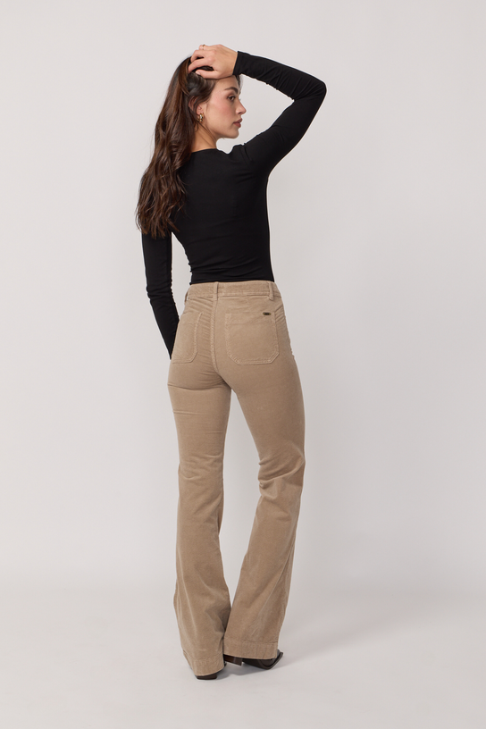 Acquaverde Pantalon Charlotte Velours - Argile