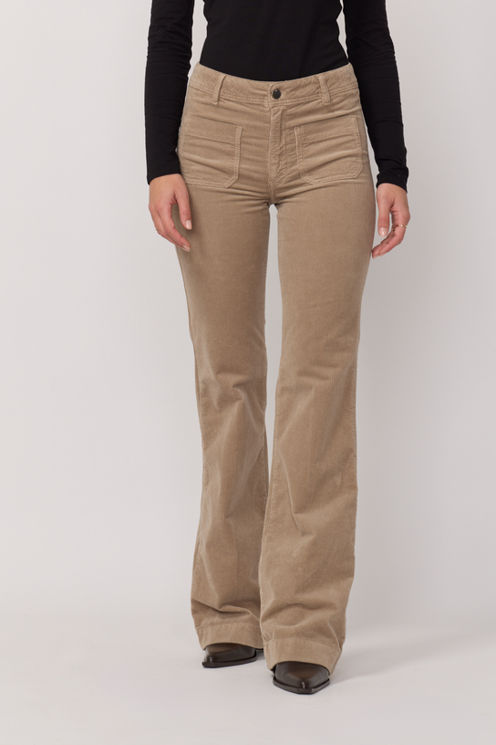 Acquaverde Pantalon Charlotte Velours - Argile