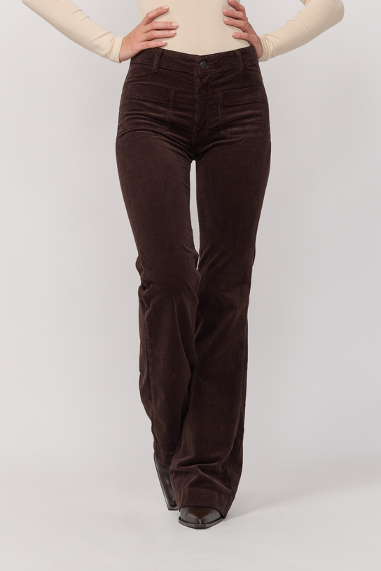 Acquaverde Pantalon Charlotte Velours - Brown