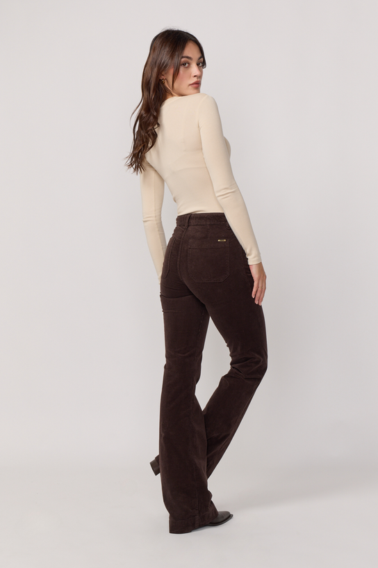 Acquaverde Pantalon Charlotte Velours - Brown