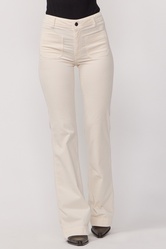 Acquaverde Pantalon Charlotte Velours - Cream