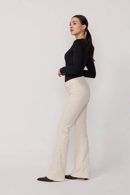Acquaverde Pantalon Charlotte Velours - Cream