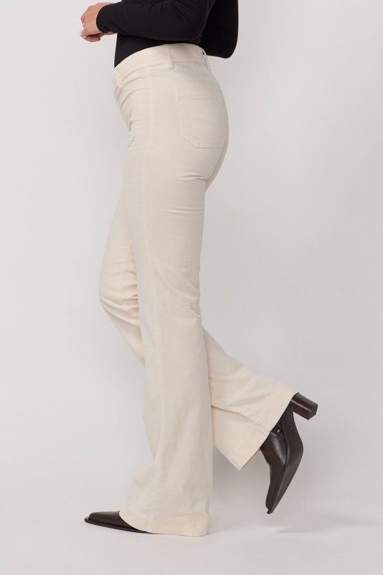 Acquaverde Pantalon Charlotte Velours - Cream