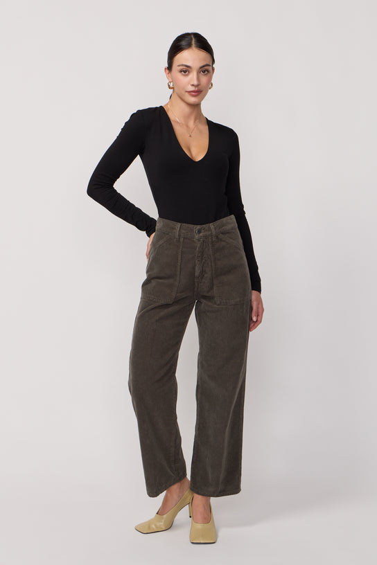 Acquaverde Pantalon Eddy En Velours - Mousse