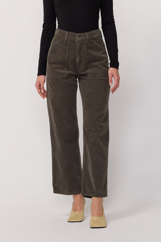 Acquaverde Pantalon Eddy en Velours - Mousse