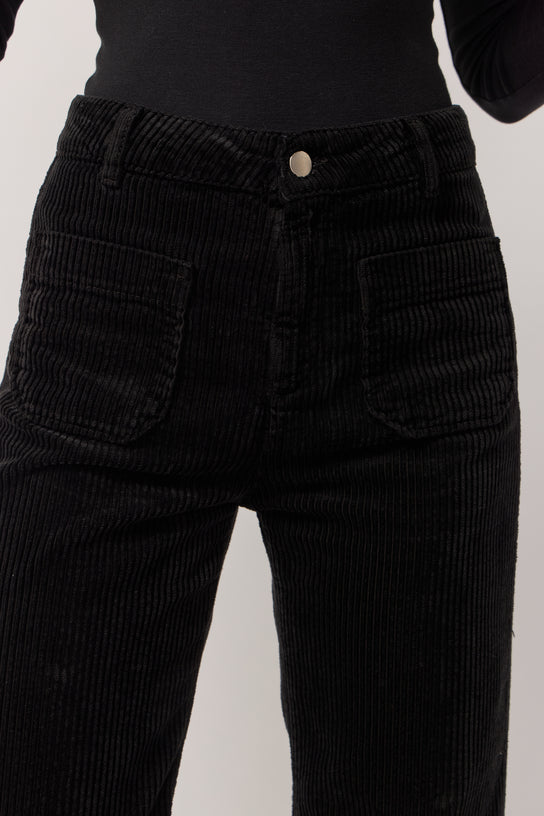 Acquaverde Pantalon Melvil En Velours - Black