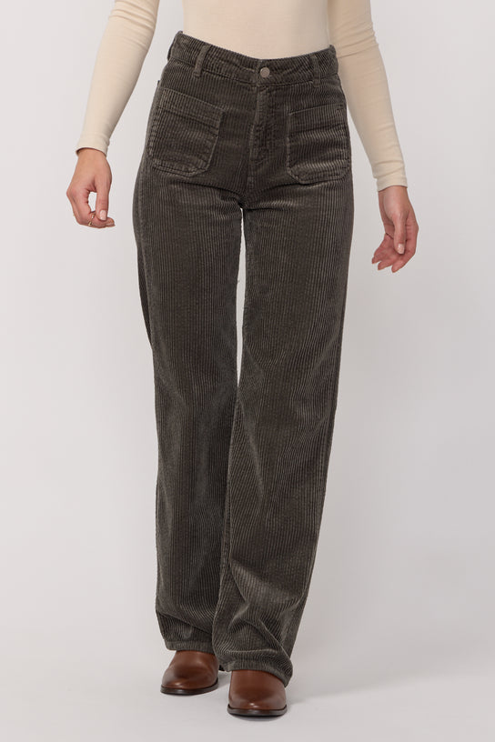 Acquaverde Pantalon Melvil En Velours - Mousse