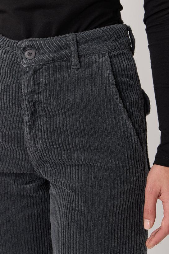 Acquaverde Pantalon Paltrow Velours - Anthracite