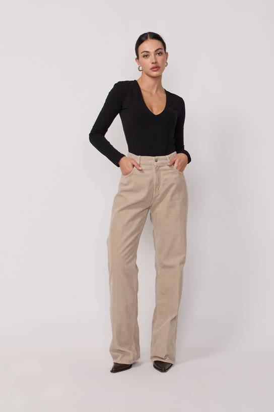 Acquaverde Pantalon Richie En Velours - Beige
