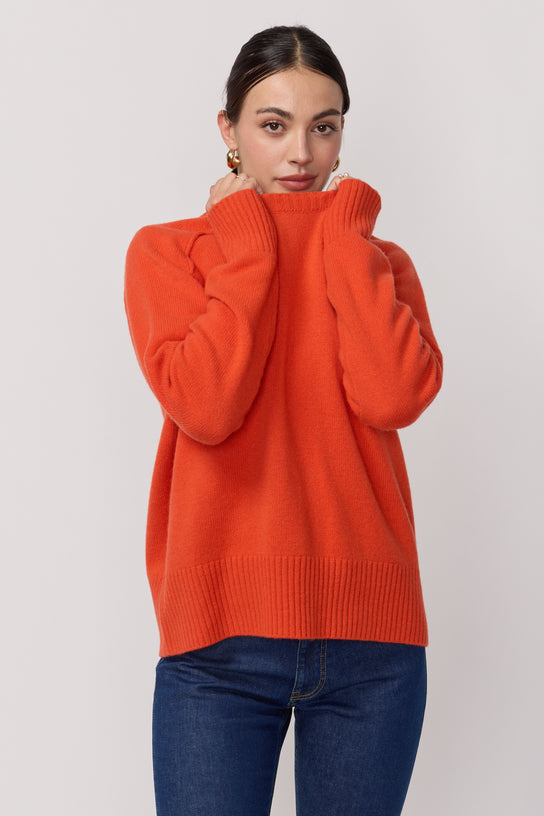 Acquaverde Pull Col Rond Oversize - Poppy