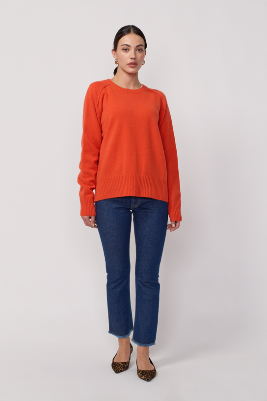 Acquaverde Pull Col Rond Oversize - Poppy