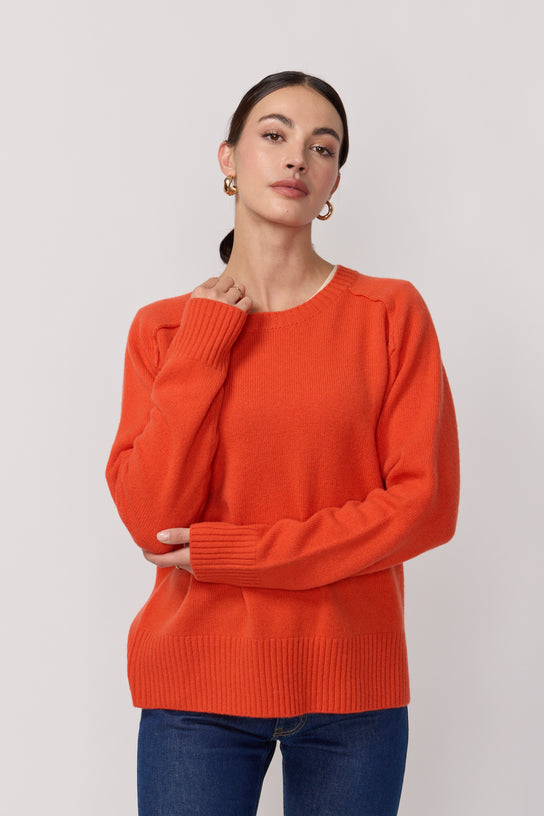 Acquaverde Pull Col Rond Oversize - Poppy