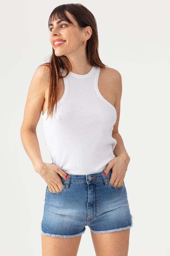 Acquaverde Short Luigi en Jean - Worn