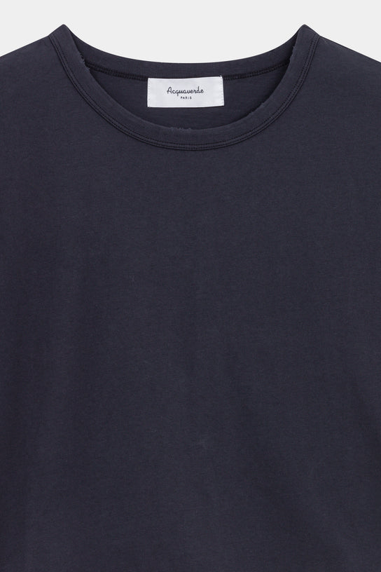 Acquaverde T-shirt Court à Effet Usé - Black Stone