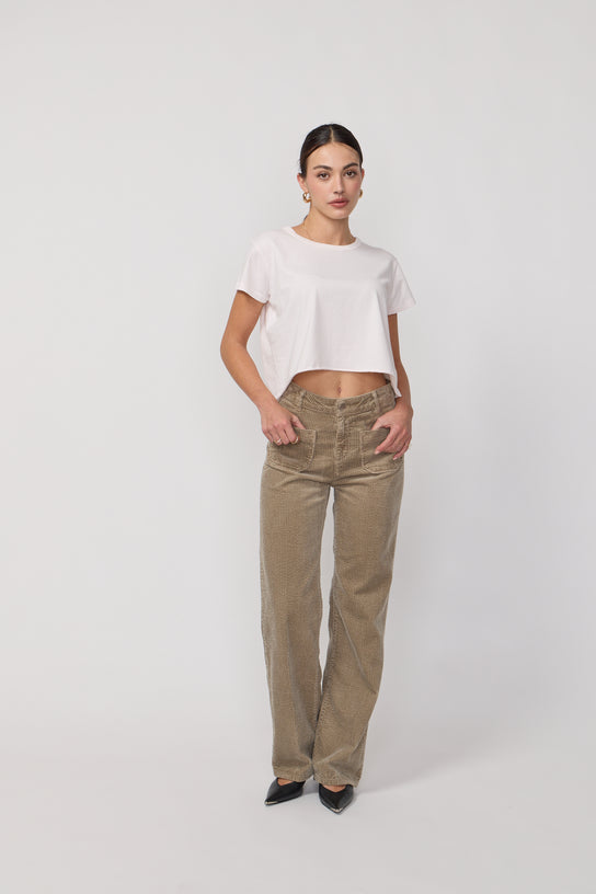 Acquaverde T-shirt Court à Effet Usé - Pale Pink