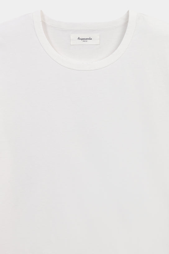 Acquaverde T-shirt Long à Effet Usé - Off White