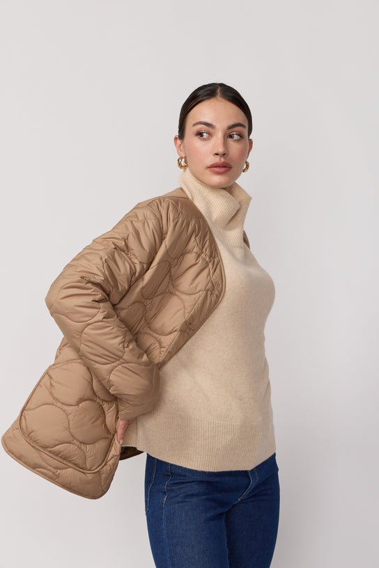 Acquaverde Veste Matelassé Camo - Camel