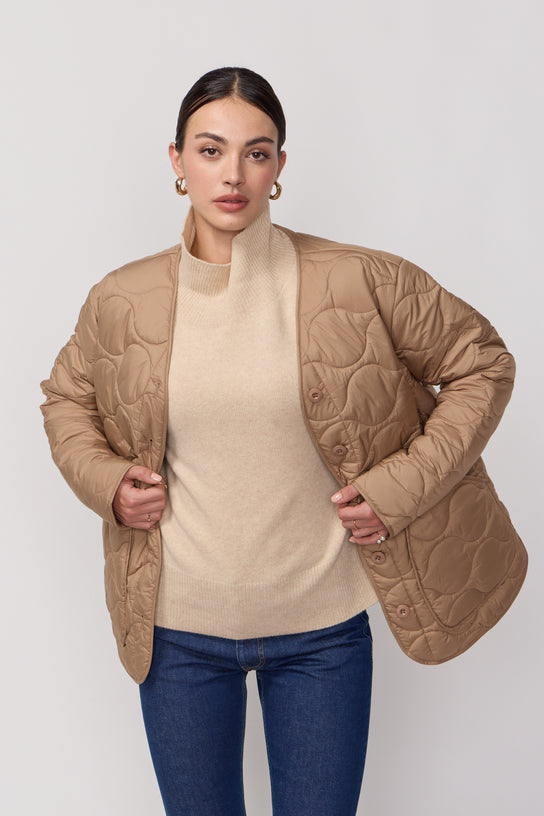 Acquaverde Veste Matelassé Camo - Camel