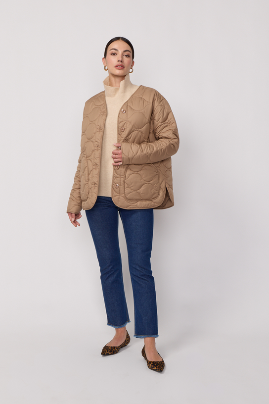 Acquaverde Veste Matelassé Camo - Camel