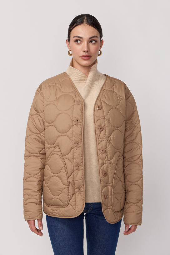 Acquaverde Veste Matelassé Camo - Camel