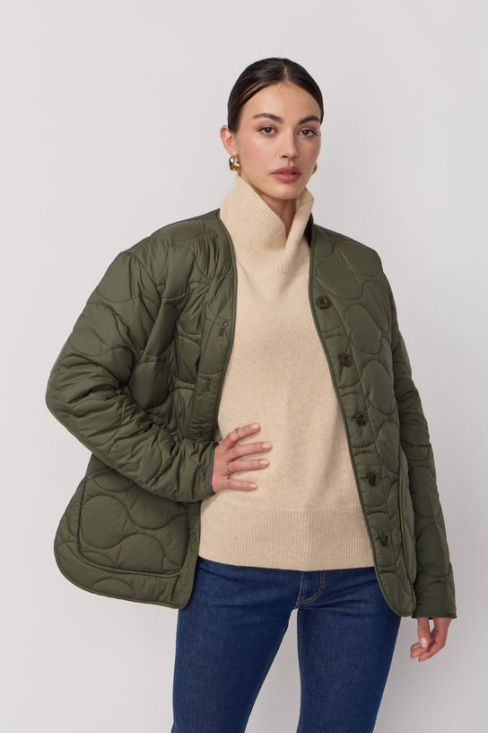 Acquaverde Veste Matelassé Camo - Kaki