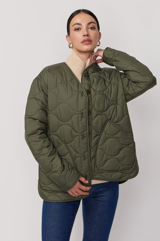 Acquaverde Veste Matelassé Camo - Kaki