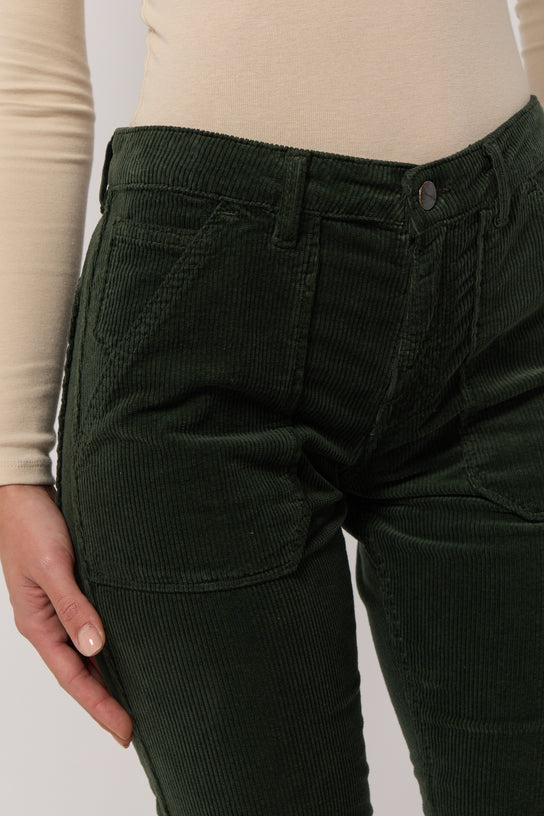 Acquaverde Pantalon Pierce En Velours - English Green