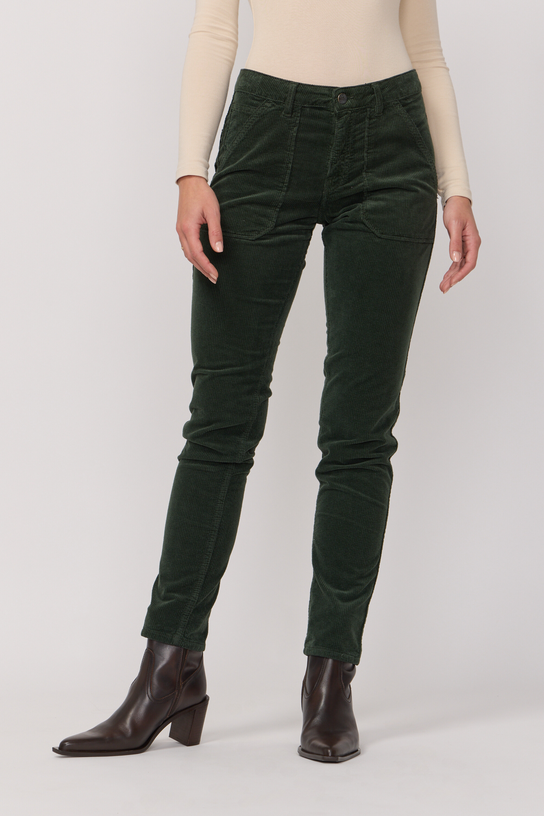 Acquaverde Pantalon Pierce En Velours - English Green
