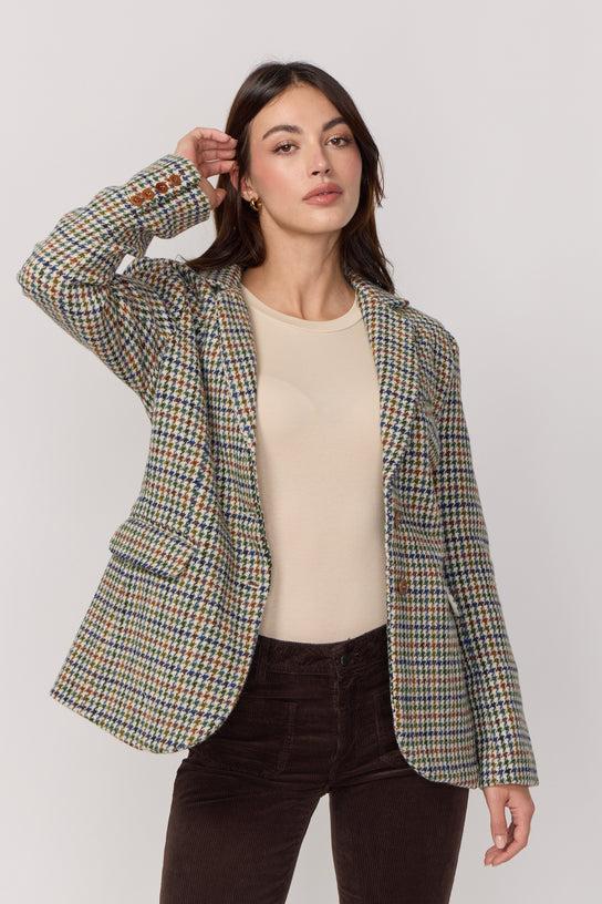 Acquaverde Veste Ralph En Laine à Motif Pied De Poule - Green