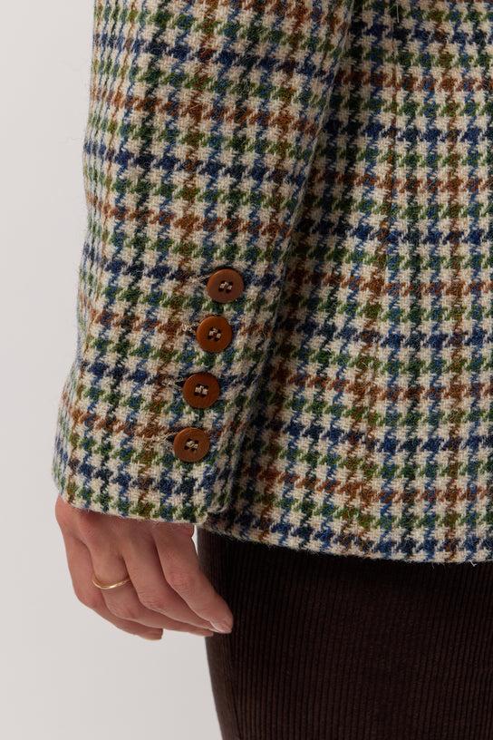 Acquaverde Veste Ralph En Laine à Motif Pied De Poule - Green