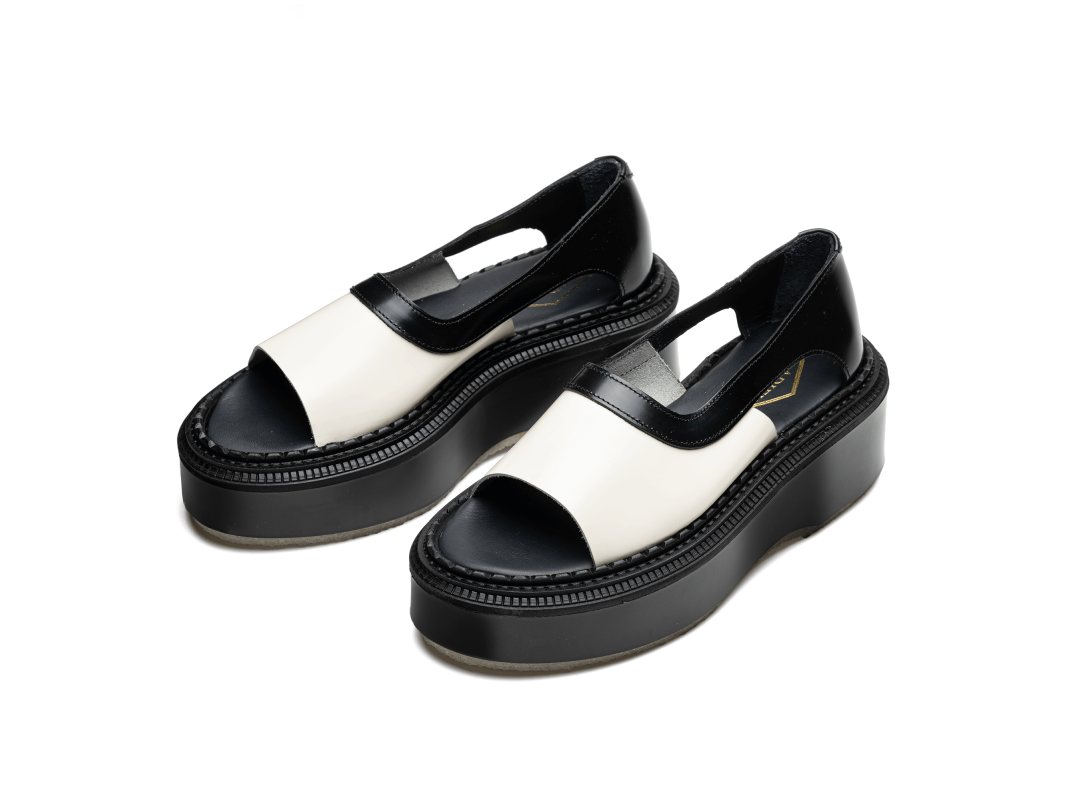 Adieu Paris Type 200 Femme - Ivoire Et Noir