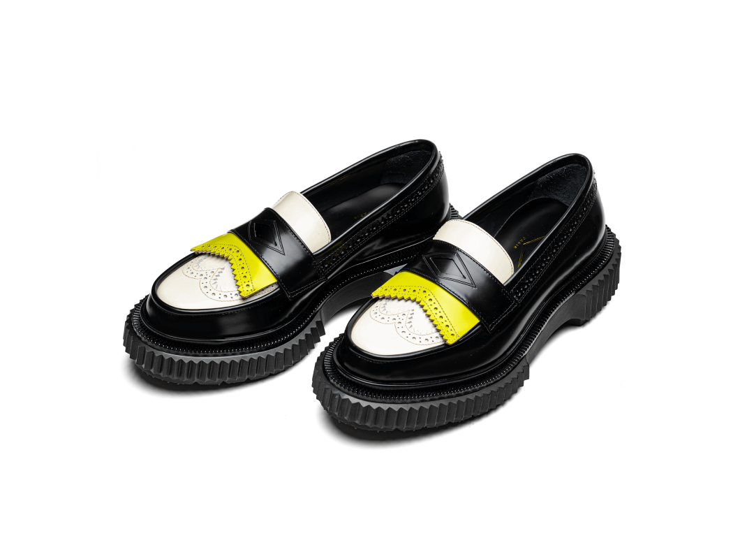 Adieu Paris Type 203 Homme - Noir Ivoire Et Citron