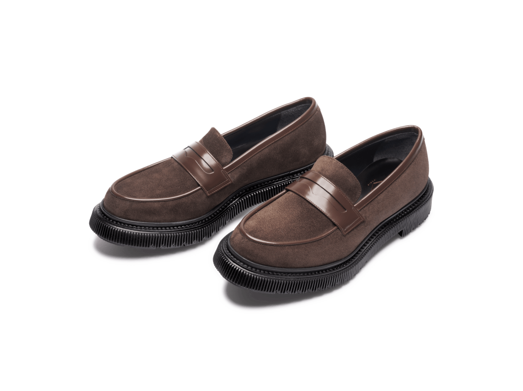 Adieu Paris Type 159 Homme - Daim Et Cuir Terre Foncée