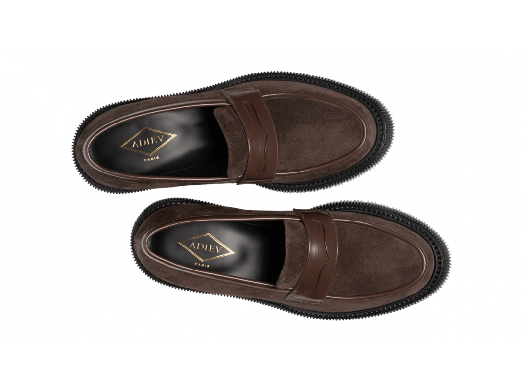Adieu Paris Type 159 Homme - Daim Et Cuir Terre Foncée