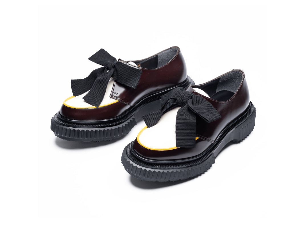 Adieu Paris Type 205 Femme - Bordeaux Ivoire Et Jaune