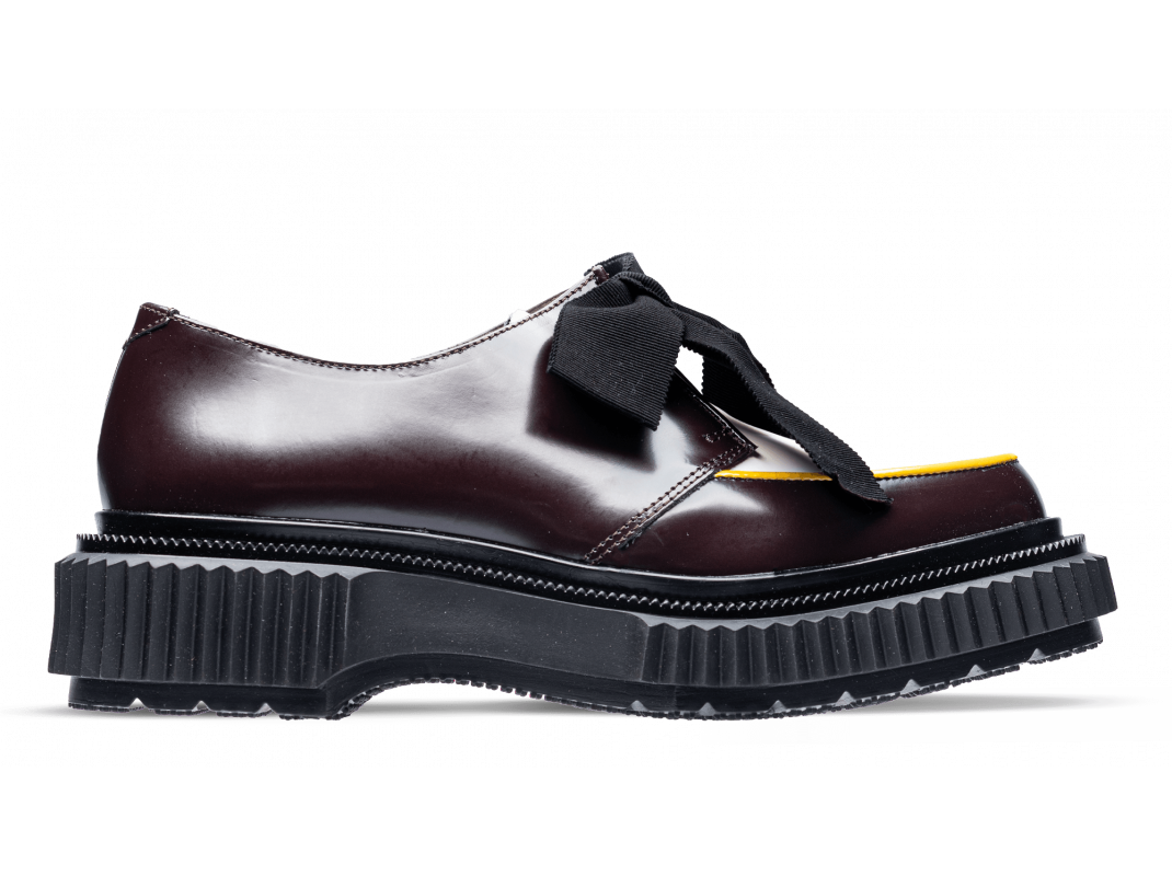 adieu paris Type 205 Femme - Bordeaux ivoire et jaune