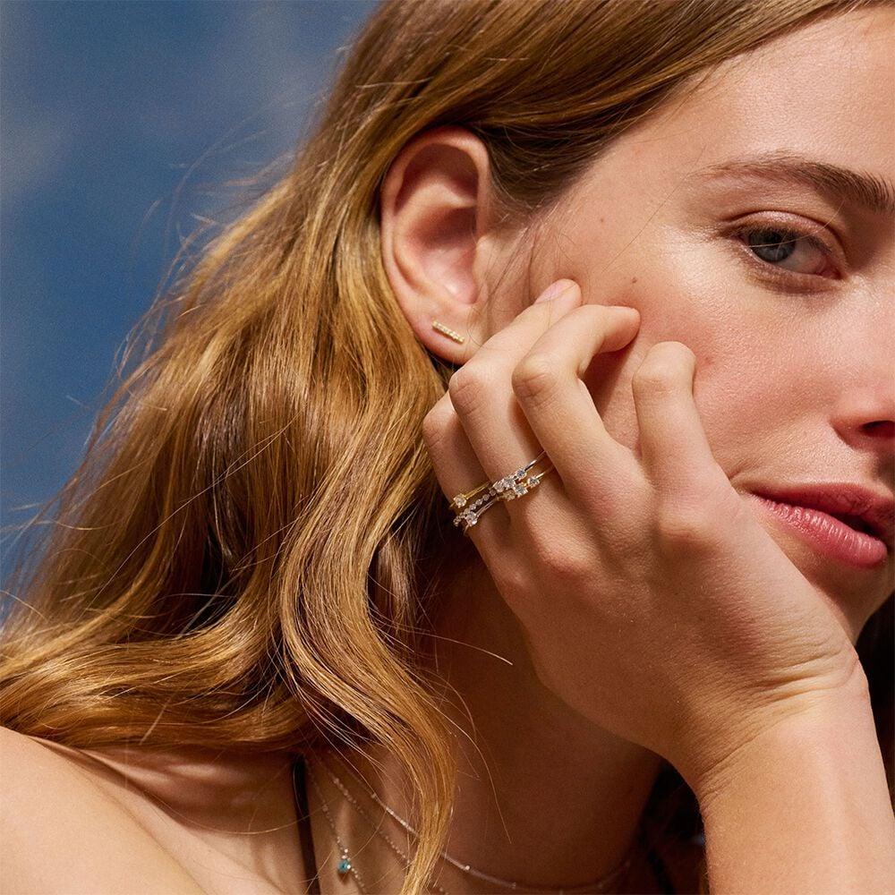 Agatha Bague Fine SOL - Cristal / Doré 02290054-137-50