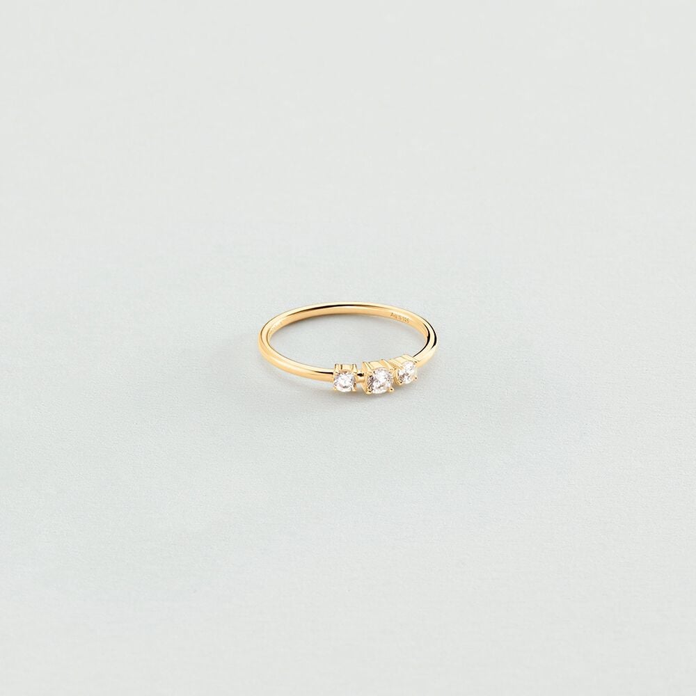 Agatha Bague fine SOL - Cristal / Doré 02290054-137-50