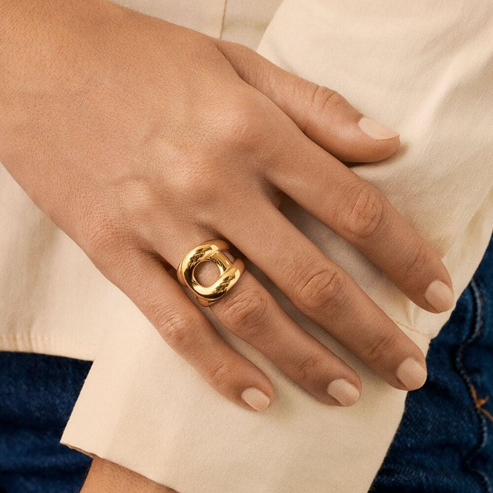 Agatha Bague Large CURVE - Doré 02240258-157-58